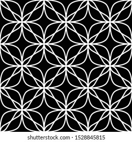 Abstract geometric seamless pattern. Black and white. Modern stylish texture. Vector background.