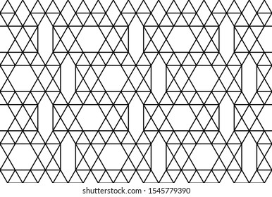 Abstract geometric seamless pattern. Black and white. Modern stylish texture. Vector background.