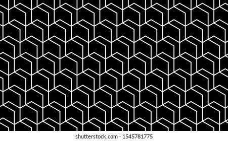 Abstract geometric seamless pattern. Black and white. Modern stylish texture. Vector background.