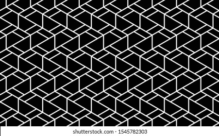 Abstract geometric seamless pattern. Black and white. Modern stylish texture. Vector background.