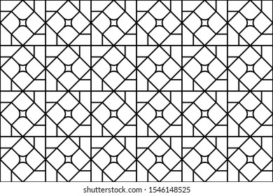Abstract geometric seamless pattern. Black and white. Modern stylish texture. Vector background.