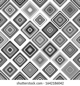 Abstract geometric seamless pattern. Black and white tiles background. Modern stylish ornament texture