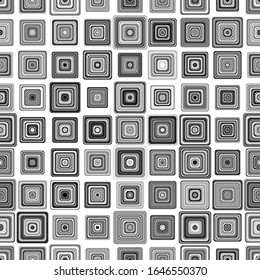 Abstract geometric seamless pattern. Black and white tiles background. Modern stylish ornament texture