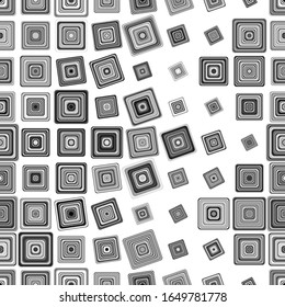 Abstract geometric seamless pattern. Black and white tiles background. Modern stylish ornament texture