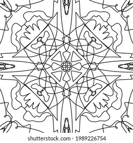 Abstraktes geometrisches nahtloses Muster. Schwarz-Weiß-Muster