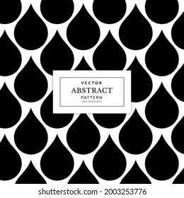 Abstract geometric seamless pattern with black water drop background. Banners design and web, internet ads. Vector abstract backgrounds.