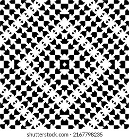 Abstract geometric seamless pattern.  Black and white vector background. black mandala.