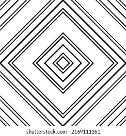 Abstract geometric seamless pattern.  Black and white vector background. black mandala.