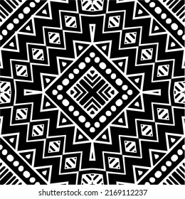 Abstract geometric seamless pattern.  Black and white vector background. black mandala.
