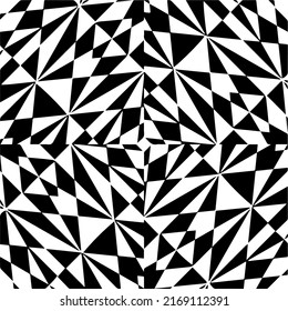Abstract geometric seamless pattern.  Black and white vector background. black mandala.

