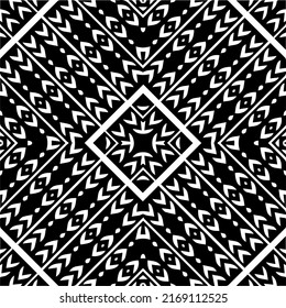 Abstract geometric seamless pattern.  Black and white vector background. black mandala.
