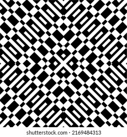 Abstract geometric seamless pattern.  Black and white vector background. black mandala.