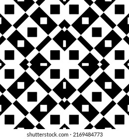 Abstract geometric seamless pattern.  Black and white vector background. black mandala.