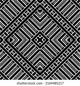 Abstract geometric seamless pattern.  Black and white vector background. black mandala.