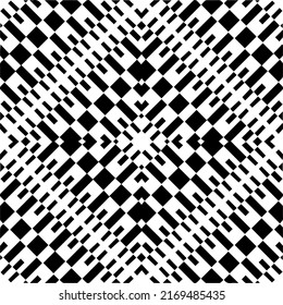 Abstract geometric seamless pattern.  Black and white vector background. black mandala.