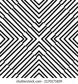 
Resumen del patrón geométrico sin costuras.  Fondo vectorial blanco y negro. mandala monocroma.