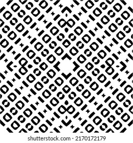 
Abstract geometric seamless pattern.  Black and white vector background. monochrome mandala.
