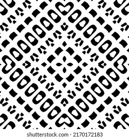 
Abstract geometric seamless pattern.  Black and white vector background. monochrome mandala.