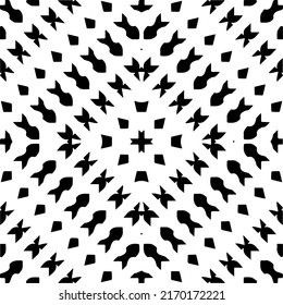 
Abstract geometric seamless pattern.  Black and white vector background. monochrome mandala.