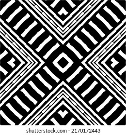 
Abstract geometric seamless pattern.  Black and white vector background. monochrome mandala.