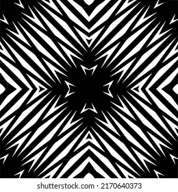 
Abstract geometric seamless pattern.  Black and white vector background. monochrome mandala.