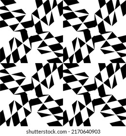 
Abstract geometric seamless pattern.  Black and white vector background. monochrome mandala.