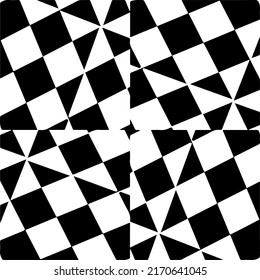 
Abstract geometric seamless pattern.  Black and white vector background. monochrome mandala.