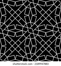 Abstract geometric seamless pattern. Black and white. Modern stylish texture repeating vector background.