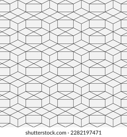 Abstract geometric seamless pattern. Black and white texture. Modern background. Lattice graphic design. Vector.