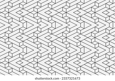 Resumen del patrón geométrico sin costuras. Textura en blanco y negro. Fondo moderno. Diseño gráfico de entramado. Vector.