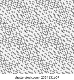 Abstract geometric seamless pattern. Black and white texture. Modern background with geometric shapes. Vector graphic.