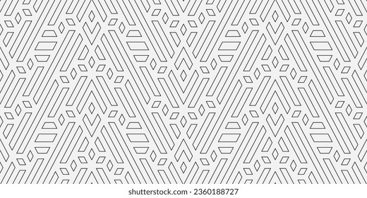 Resumen del patrón geométrico sin costuras. Textura en blanco y negro. Fondo moderno. Diseño gráfico de entramado. Vector.