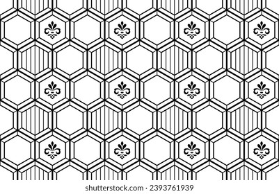 Resumen del patrón geométrico sin costuras. Blanco y negro. Textura moderna y elegante. Fondo vectorial.