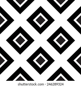 Abstract geometric seamless pattern. Black and white style pattern 