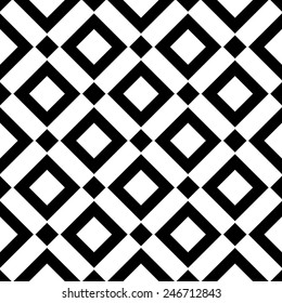 Abstract geometric seamless pattern. Black and white style pattern