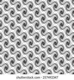 Abstract geometric seamless pattern. Black and white style pattern with circle and line.