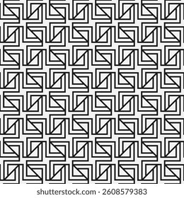 Abstract geometric seamless pattern. Black and white texture. Modern background. Lattice graphic design. Vector.