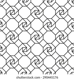 Abstract geometric seamless pattern. Black and white style pattern