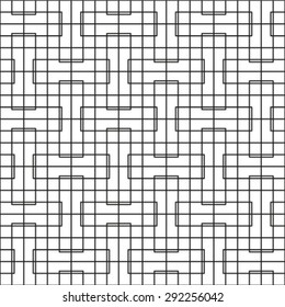 Abstract geometric seamless pattern. Black and white style pattern