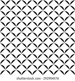 Abstract geometric seamless pattern. Black and white style pattern with circle and line.