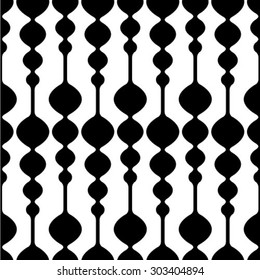 Abstract geometric seamless pattern. Black and white style pattern.