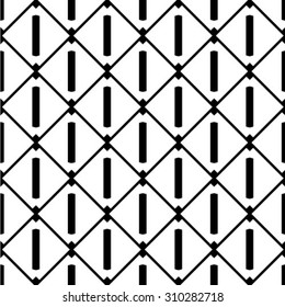 Abstract geometric seamless pattern. Black and white style pattern