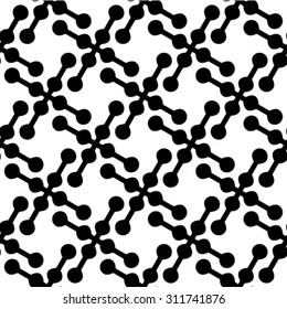 Abstract geometric seamless pattern. Black and white style pattern.