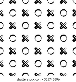 Abstract geometric seamless pattern. Black and white style pattern.