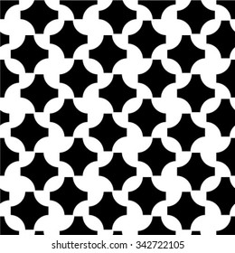 Abstract geometric seamless pattern. Black and white style pattern 