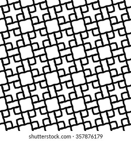 Abstract geometric seamless pattern. Black and white style pattern.