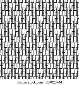 Abstract geometric seamless pattern. Black and white style pattern.