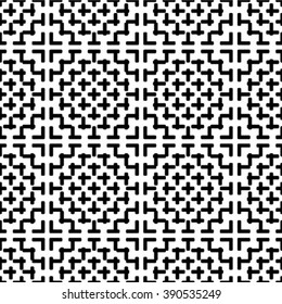 Abstract geometric seamless pattern. Black and white style pattern.