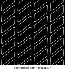 Abstract geometric seamless pattern. Black and white style pattern.