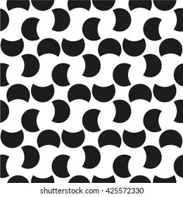 Abstract geometric seamless pattern. Black and white style pattern.
